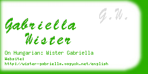 gabriella wister business card